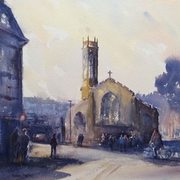 Painting of street scene in York