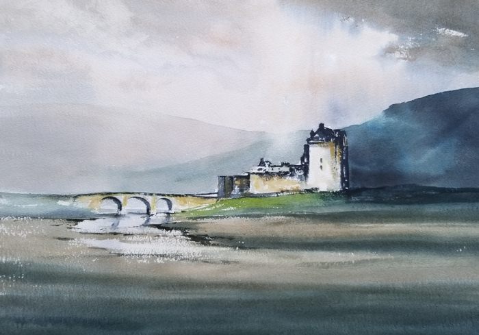 Painting of Scottish castle