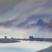 watercolour painting river ouse kings lynn